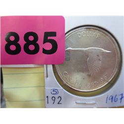 1967 Canadian Silver Dollar