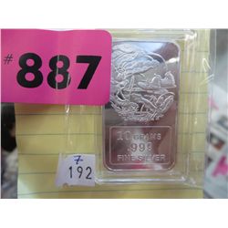 .999 Fine 10gr silver bar w/ Nature Picture