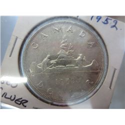1952 Canadian silver dollar .800 silver