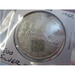1962 Canadian silver dollar .800 silver