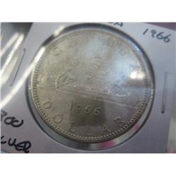 1966 Canadian silver dollar .800 silver