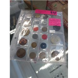 21 Old Canadian trade tokens/dollars, etc