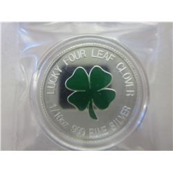Colourized "Lucky Four Leaf Clover" round
