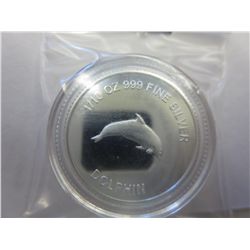 2014 Australian mint .999 silver Dolphin round