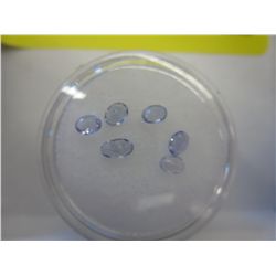Gem jar - 6 genuine oval tanzanites