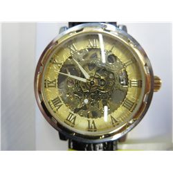 Brand new man's skeleton mechanical watch