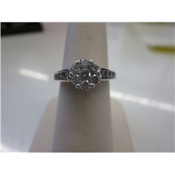 14kt white gold diamond ring