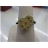 Image 1 : .925 silver yellow diamond heart ring