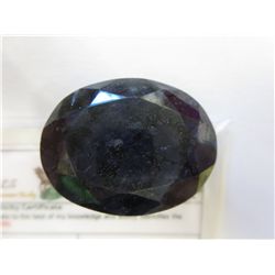 Museum sized 113 carat oval blue sapphire gemstone