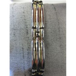 Man's stainless steel link bracelet in box