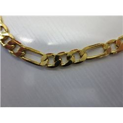14k gold clad man's Figaro link necklace