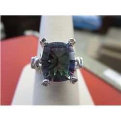 Ladies' mystic topaz & white topaz ring