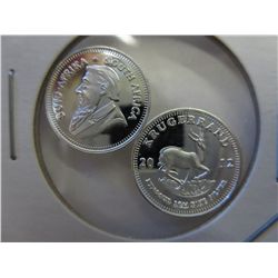 2012 South African .999 silver Krugerrand coins