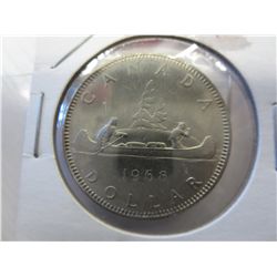 Ten old Canadian $1 coins - assorted years