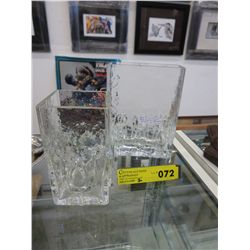 2 Sea Sweden art glass vases