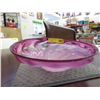 Image 1 : Signed & numbered glass centerpiece dish - Pink