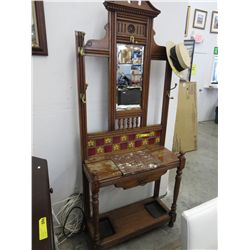 Victorian Oak hall stand