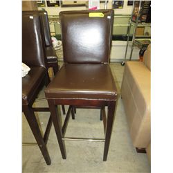 NEW - Leather barstool - 30" seat height