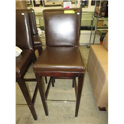 NEW - Leather barstool - 30" seat height