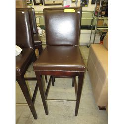 NEW - Leather barstool - 30" seat height