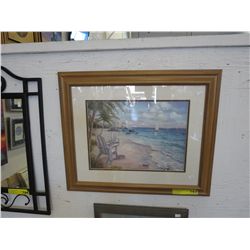 Print of a beach scene
