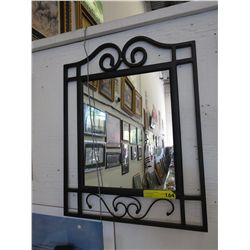 Metal framed mirror