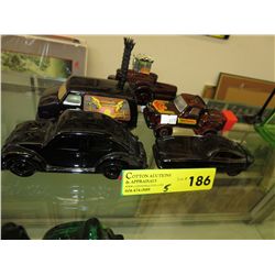 5 Black/Brown Avon collectibles - Vehicles