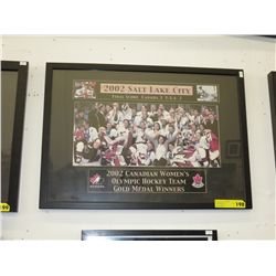 Framed 2002 Canadian Women's Olympic photo
