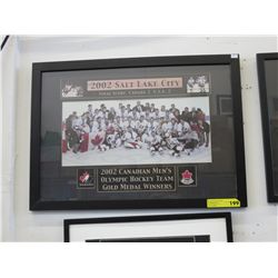 Framed 2002 Canadian Men's Olympic photo