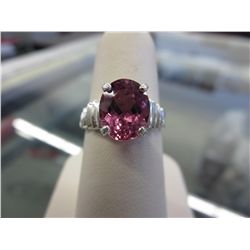Pink Tourmaline Solitaire ring