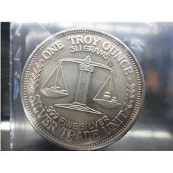 Silver Round, 1 Troy oz., 0.999 silver