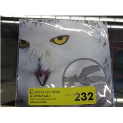 2014 Canada silver $50.00 coin, Snowy Owl design