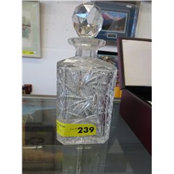Heavy pinwheel crystal decanter