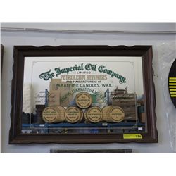 Wall mirror with Imperial Oil logo