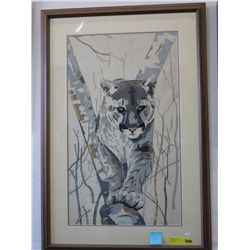 Ink on paper rendering of a Jaguar