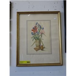 Vintage framed still life print