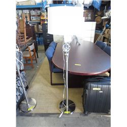 New floor lamp, brushed satin finish