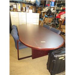 7 Pc boardroom table & chair set.