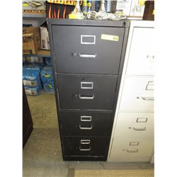 4-Drawer metal  filing cabinet - black