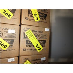 Case of Colgate trial size toothpaste