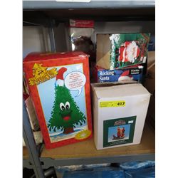 Boxes Christmas figurines & ornaments.