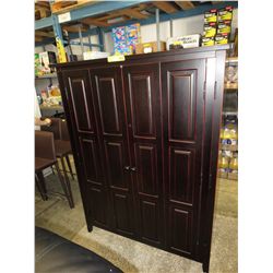 Wood entertainment cabinet