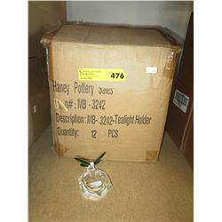 Case of crystal butterfly tea light holders