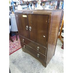 Vintage cabinet with 2 drawers and 2 doors