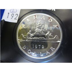 1972 Canadian proof silver dollar with case