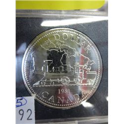 1981 Canadian .500 silver dollar - proof