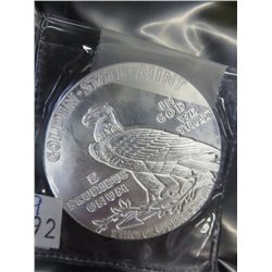 1 Troy oz .999 silver round "Golden State Mint"