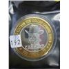 Image 1 : .999 Silver $10 gaming token - "Freemont"