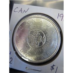 1964 CDN silver dollar, .800 silver