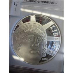 2013 silver plated Liberty Proof round